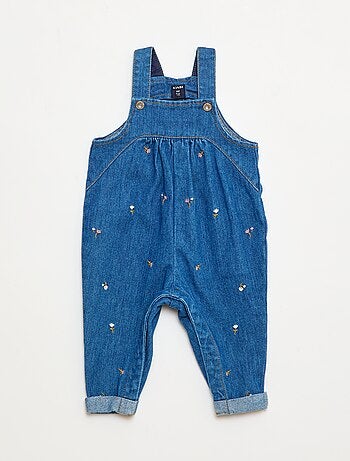 Salopette in jeans con motivo