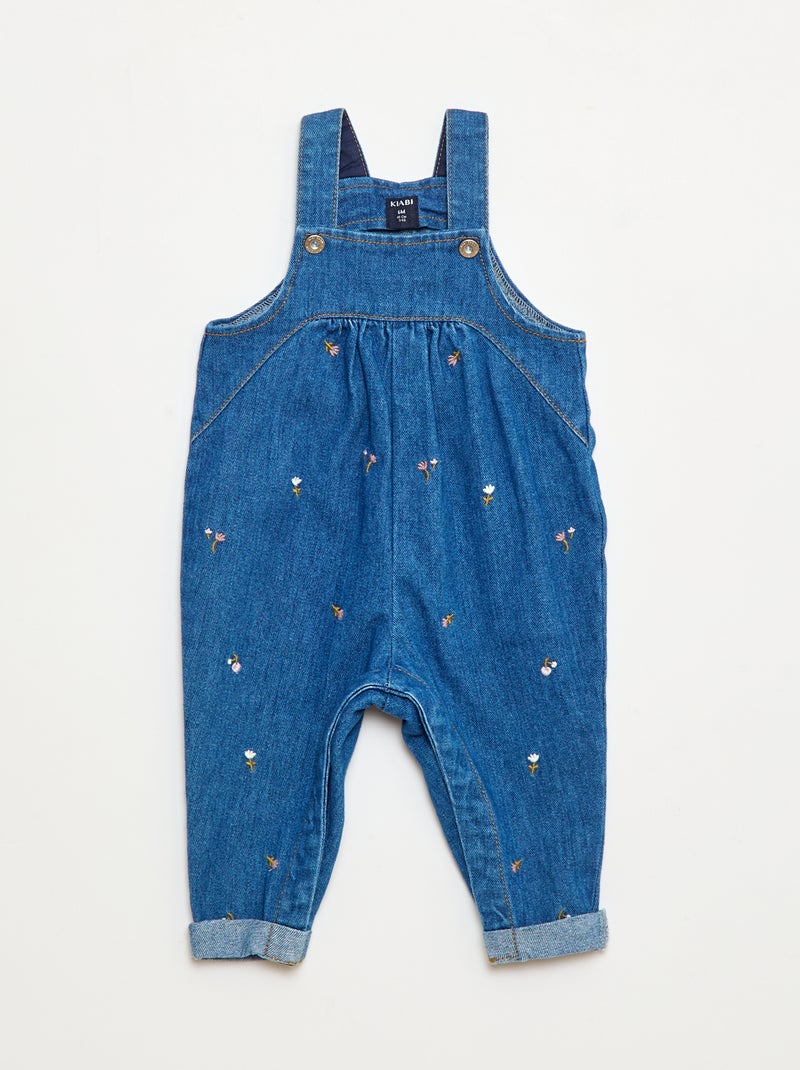 Salopette in jeans con motivo Blu - Kiabi