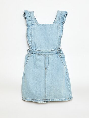 Salopette in jeans con volant