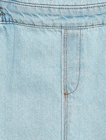 Salopette in jeans con volant