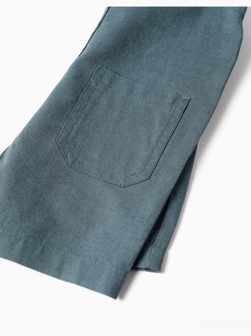 Salopette in lino e cotone con tasche - Kiabi