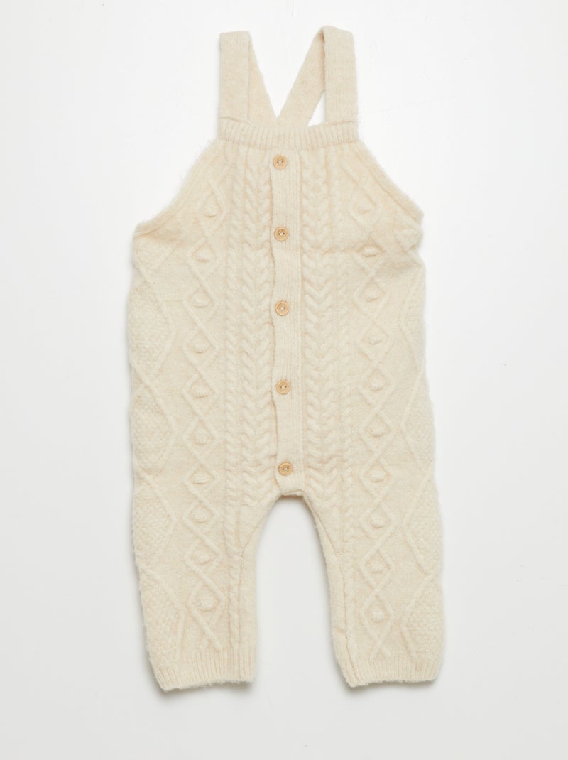 Salopette in maglia BEIGE - Kiabi