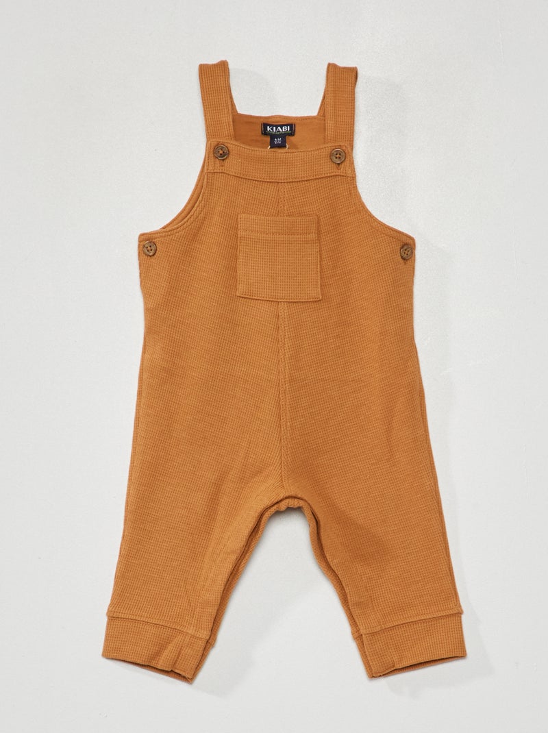 Salopette in maglia goffrata MARRONE - Kiabi