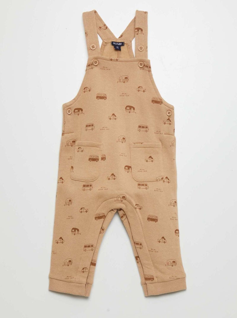 Salopette in tessuto felpato con bretelle regolabili BEIGE - Kiabi