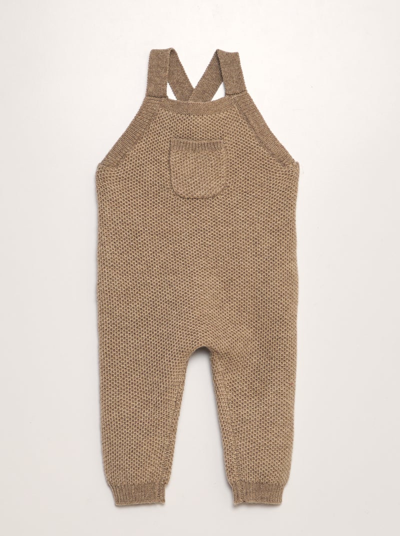 Salopette in tricot BEIGE - Kiabi