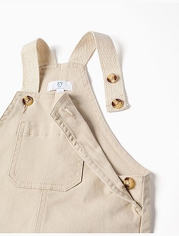 Salopette in twill con bretelle regolabili