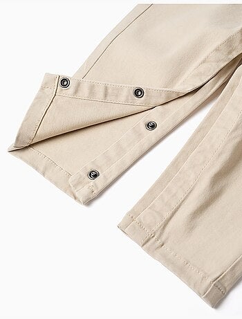 Salopette in twill con bretelle regolabili