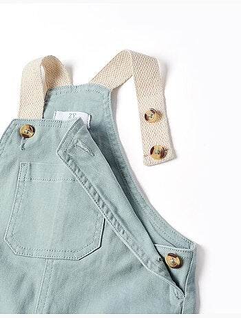 Salopette in twill con bretelle regolabili