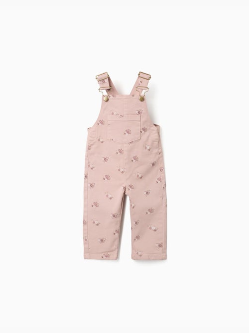 Salopette in twill con motivo floreale - Kiabi
