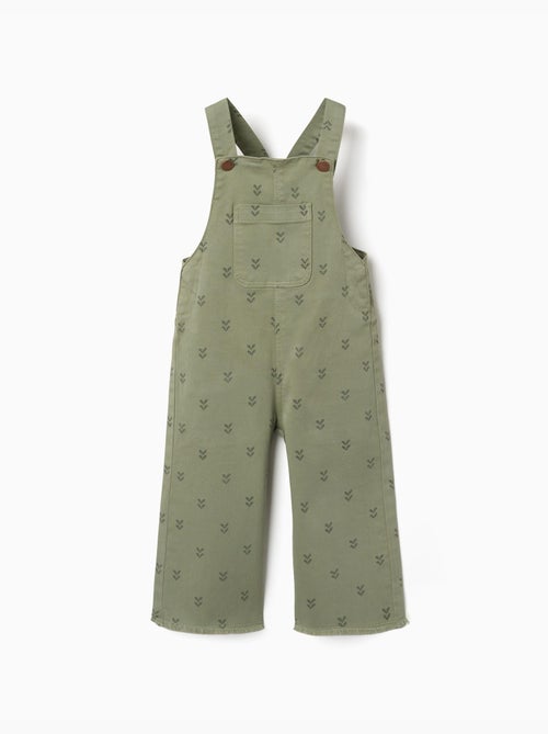 Salopette in twill con motivo floreale - Kiabi