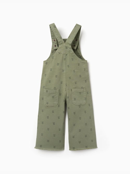 Salopette in twill con motivo floreale - Kiabi