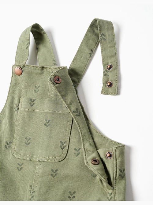 Salopette in twill con motivo floreale - Kiabi