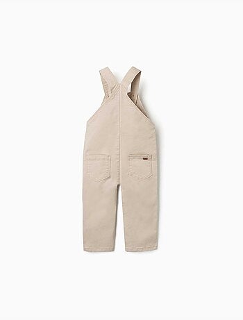Salopette in twill con tasca a patta