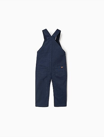 Salopette in twill con tasca a patta