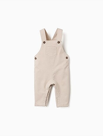 Salopette in twill con tasca frontale