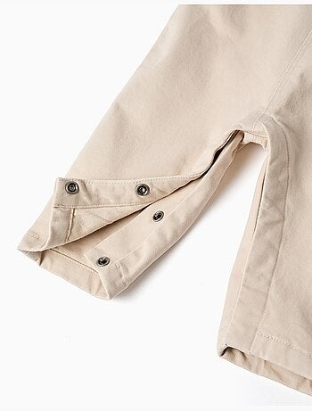 Salopette in twill con tasca frontale