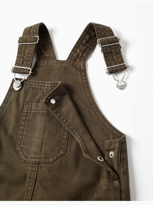 Salopette in twill con tasca frontale - Kiabi