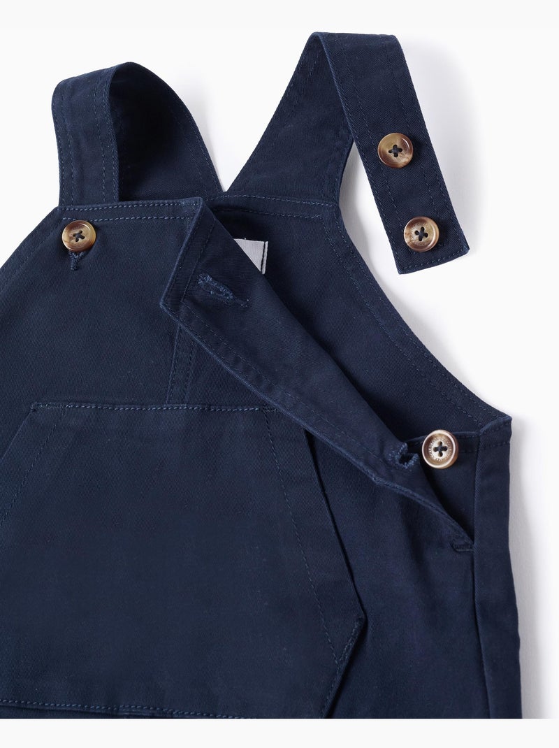 Salopette in twill con tasche Blu scuro - Kiabi