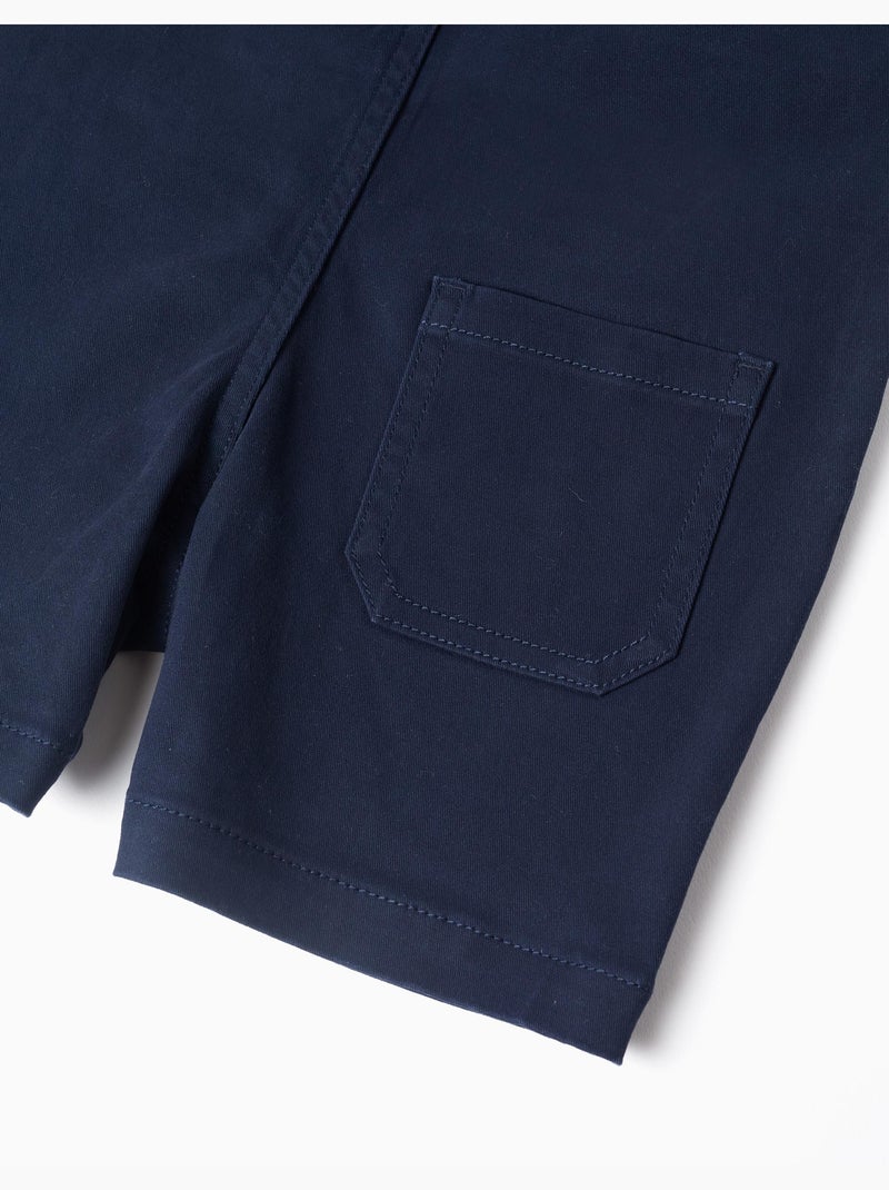 Salopette in twill con tasche Blu scuro - Kiabi