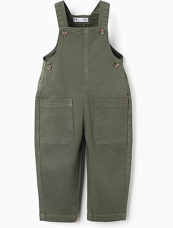 Salopette in twill con tasche cargo