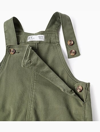 Salopette in twill con tasche cargo