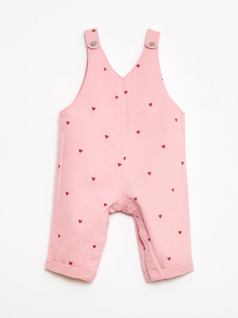 Salopette in twill Rosa - Kiabi