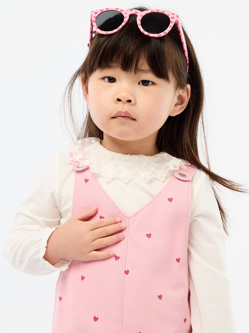 Salopette in twill Rosa - Kiabi