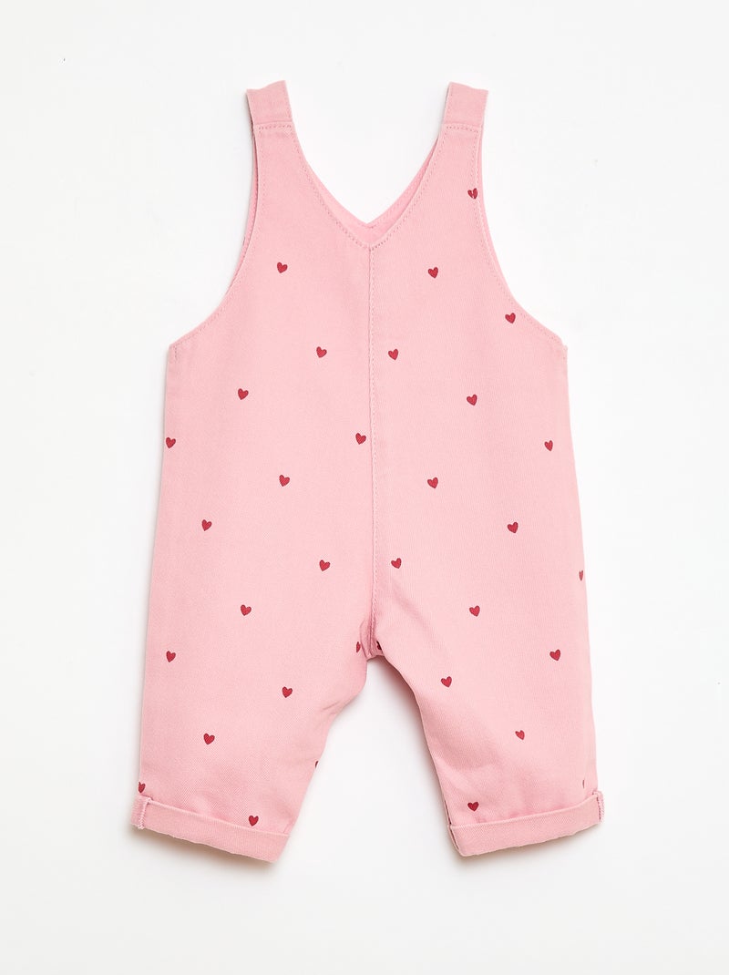 Salopette in twill Rosa - Kiabi