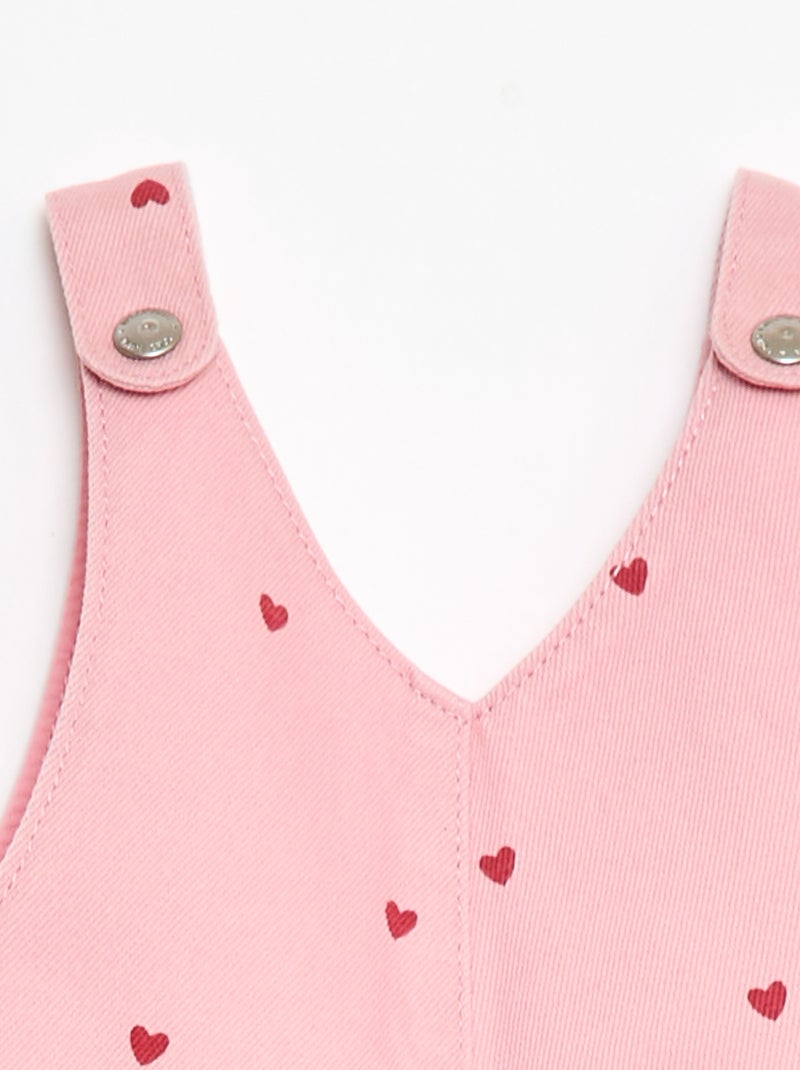 Salopette in twill Rosa - Kiabi