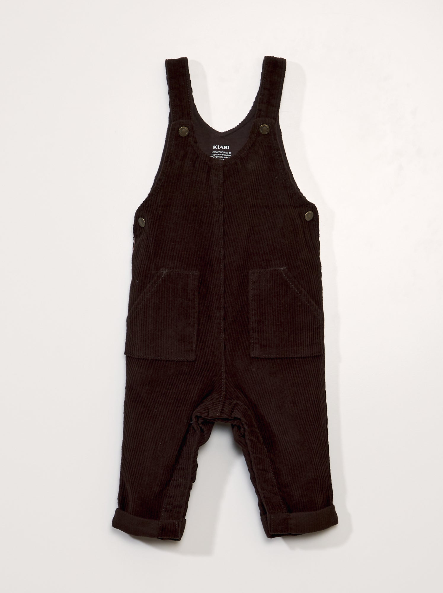 DESIGN - Salopette Stile Skater In Velluto A Coste Marrone