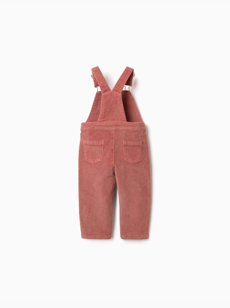 Salopette in velluto a coste con tasche Rosa - Kiabi