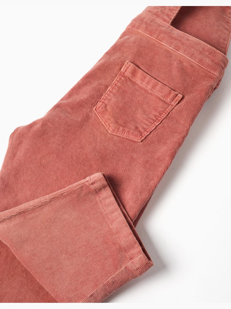 Salopette in velluto a coste con tasche Rosa - Kiabi