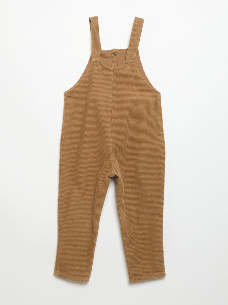 Salopette in velluto a costine Beige - Kiabi