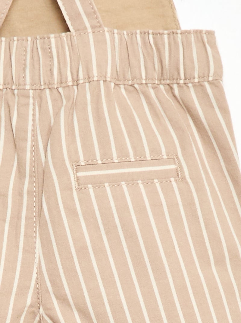 Salopette leggera con bretelle regolabili Beige - Kiabi