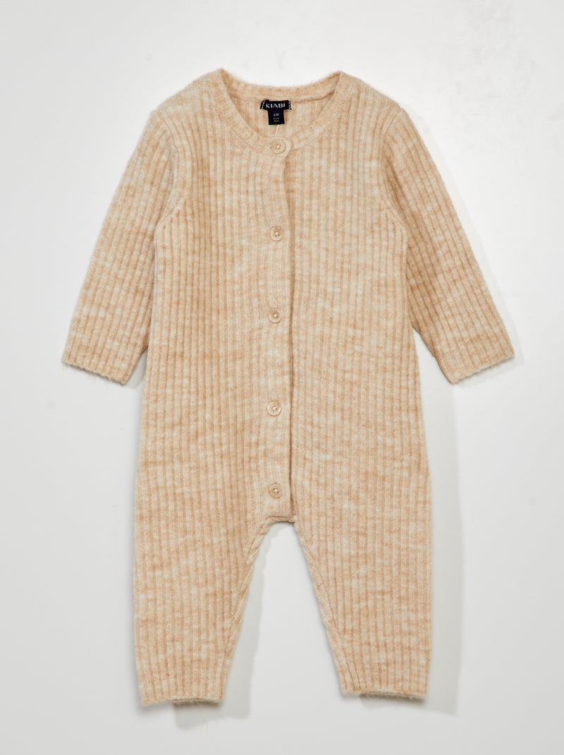 Salopette lunga a coste BEIGE - Kiabi