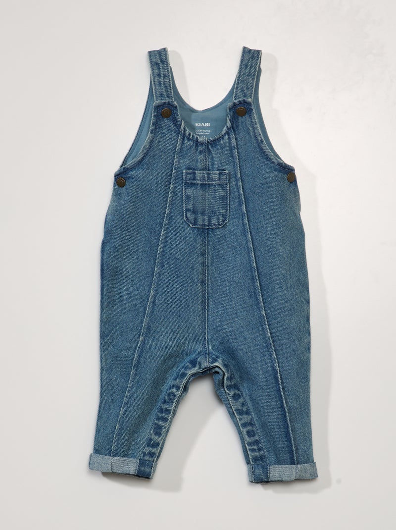 Salopette lunga in denim BLU - Kiabi