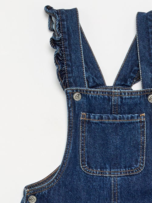 Salopette lunga in denim con bretelle a balze - Kiabi