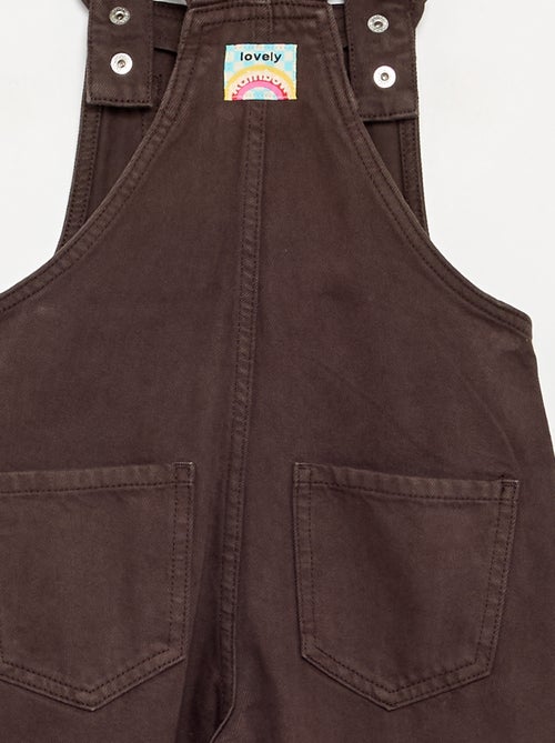 Salopette lunga in denim con bretelle a balze - Kiabi