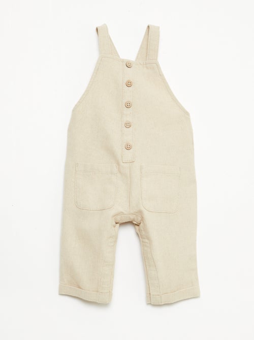 Salopette lunga in lino misto - Kiabi