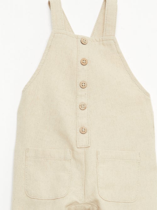 Salopette lunga in lino misto - Kiabi