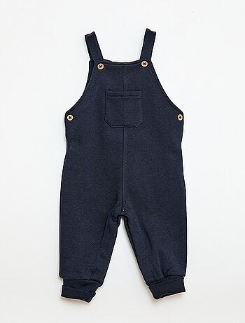 Salopette lunga in tessuto felpato con bretelle regolabili