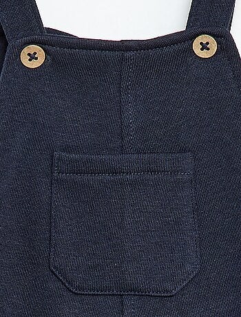 Salopette lunga in tessuto felpato con bretelle regolabili