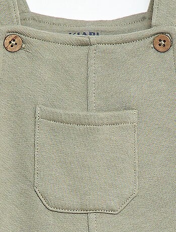 Salopette lunga in tessuto felpato con bretelle regolabili