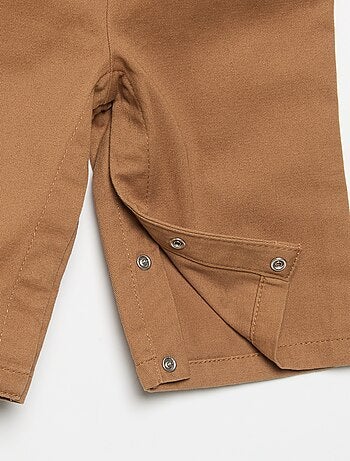 Salopette lunga in twill
