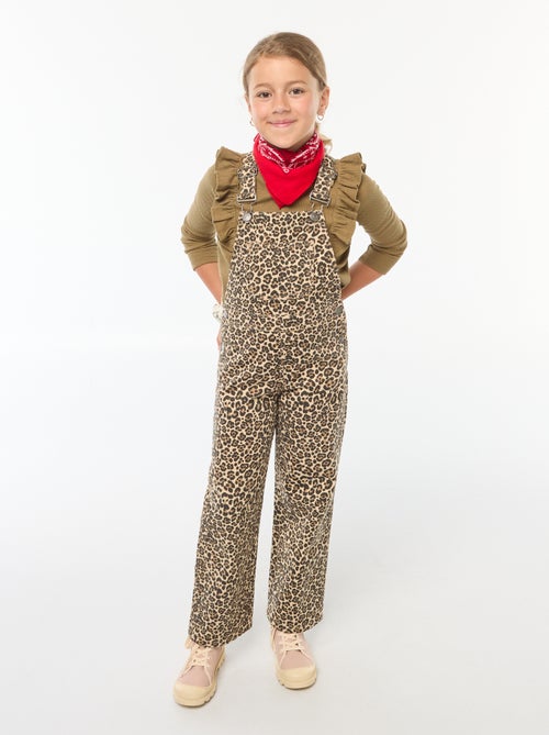 Salopette pantaloni leopardata - Kiabi