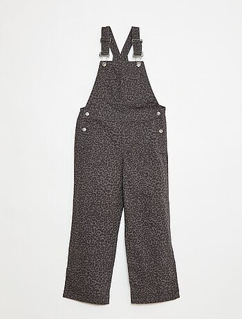 Salopette pantaloni leopardata