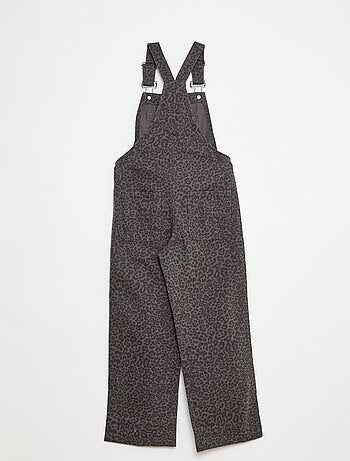 Salopette pantaloni leopardata