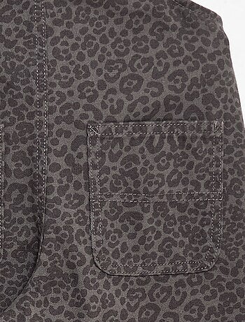 Salopette pantaloni leopardata