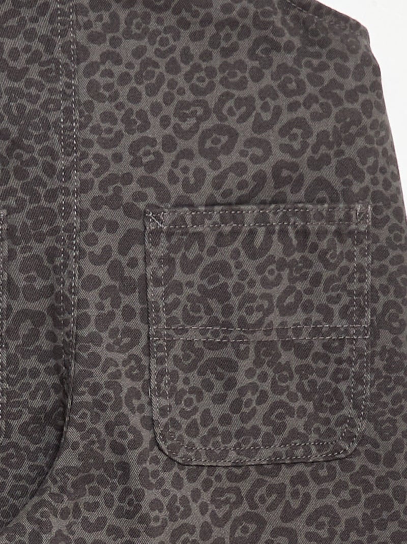 Salopette pantaloni leopardata Grigio - Kiabi