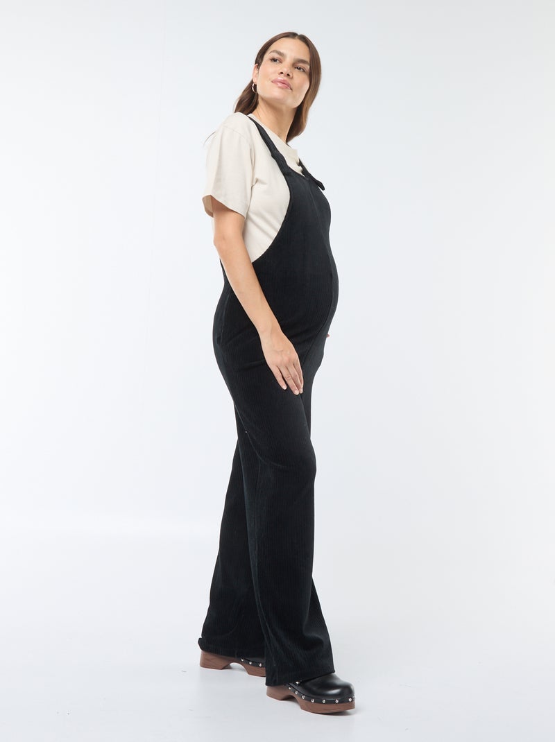 Salopette premaman en velluto nero - Kiabi